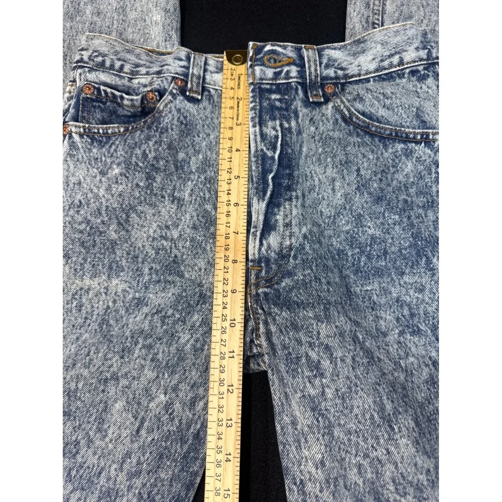 Vintage Levis 501 Acid Wash Jeans Made in USA Mens 30x34 Blue Button Fly Denim